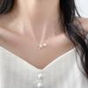 Plata de Ley S925 Fresco y Dulce Estilo Ins Diseño Nicho Exquisito y Sencillo Collar de Perlas Estrella de Mar Y02166