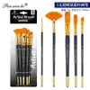 Conjunto completo de 10 pincéis para pintura a óleo, pincéis de nylon, pincéis para pintura acrílica e conjunto especial de pincéis para guache (venda por atacado)