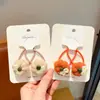 Novo Laço de Cabelo de Lã com Desenho Animado Doce de Morango e Abóbora Coreano Lindo Versátil Laço de Cabelo para Menina Acessórios de Cabelo