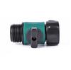 Conector de riego de una sola pasada para jardín con válvula, accesorios para pistola de agua para lavado de autos, control de válvula de tubería de agua, conector recto