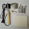 Conjunto de Ferramentas de Passar Tecido com Temperatura Ajustável para Relevo e Modelagem de Flores em Tecido, Ferramentas de Reposição Completas com Tutorial em Vídeo