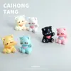 Babero de Dibujos Animados 3D de Color Sólido Gato Colgante para Llavero DIY Decoración de Coche Accesorios de Escritorio Material al por Mayor