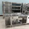 Tina de Acero Inoxidable Engrosada de una Ranura Doble Estrella Tres Ojos con Plataforma Fregadero Comercial Piscina de Desinfección Simple