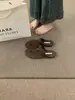 Sandalias de Tira de Dedo Estilo Coreano Sencillas para Mujer, Calzado de Exterior para Primavera y Verano, Chanclas Versátiles de Suela Suave con Punta Abierta Retro para Vacaciones