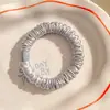 Scrunchie de Cetim de Cor Sólida de Alta Qualidade Estilo Coreano Rabo de Cavalo Amarrador de Cabelo Plissado Pequeno Acessório de Cabelo Elástico Venda por Atacado