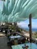 Cortinas de gaze ao vento estilo celebridade da internet, cortinas de tecido para teto, cortinas de gaze para decoração de B&B, restaurantes ao ar livre, hotéis, pontos turísticos, cortinas de gaze ao vento à beira-mar
