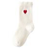 Meias de Inverno Grossas com Forro de Lã para Crianças Meninas Bordadas com Coração Meias Quentes para Bebês Meninas Inverno Grossas Meias de Dormir Aorong