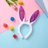 Fornecimento direto da fábrica tiara de pelúcia com orelhas de coelho de lantejou moda transfronteiriça festa de feriado infantil Halloween adereço de cabeça