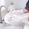 Guantes Domésticos Blancos Transmitentes Lavandería Impermeables Plástico Goma Limpieza Doméstica Antideslizantes Engrosados Duraderos Cocina Lavavajillas