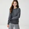 Suéter 100% Caxemira Pura Feminino Gola Redonda Comprimento Médio Camada Interna Malha Grossa Quente Estilo Preguiçoso Malha Base