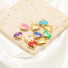 Colgante Corazón de Melocotón con Goteo de Aceite de Acero Inoxidable Nuevo Producto Transfronterizo Colgante de Collar Retro Americano Europeo Accesorios de Joyería DIY