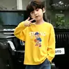 Camiseta de Manga Larga de Moda para Niños 100% Algodón 2026 Dibujos Animados Niños Primavera/Otoño Cuello Redondo Niños Medianos/Grandes Camiseta Base