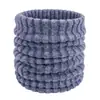 Braga Vertical Rayada de Invierno para Hombres y Mujeres, Protector de Cuello de Doble Capa para Parejas, Suéter de Color Sólido de Cuello Alto Falso para Personas de Mediana Edad y Mayores