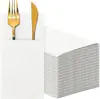 Juegos de Cuchillo y Tenedor Desechables de Alta Gama Transfronterizos, Servilletas de Papel Gruesas Libres de Polvo para Restaurantes Occidentales y Hoteles, Servilletas de Papel Libres de Polvo de Bolsillo