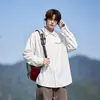 Camisa Bordada Shenhe Primavera y Otoño Nueva Carta para Hombre Holgada con Caída Manga Larga Estilo Japonés Juvenil Casual