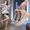 Sapatos de Algodão Quentes e Grossos com Forro de Lã para o Inverno 2026 para Mulheres, Estilo Coreano de Cano Alto, Tendência, Estudante, Casuais, Esportivos K6717