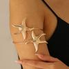 Joyería Transfronteriza Europea y Americana Pulsera Simple Abierta para Combinar con Todo Geométrico Cruz Cadena con Borlas Colgante Pulsera para Mujer Vacaciones
