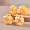 Hamster Lindo Comiendo Transfronterizo Jardinería de Paisaje Micro Adornos Pequeños Dibujos Animados Hamster Pequeño Decoración de Escritorio Accesorios