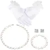 Conjuntos de Joyería Europeos y Americanos Populares Transfronterizos, Guantes Exquisitos y Elegantes, Conjuntos de Collares para Niños Personalizados y Exquisitos, Venta al por Mayor por Fabricantes
