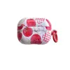 Pintura al Óleo Frutal Cereza Fresa Cubierta Protectora para Auriculares AirPods 4ª Generación Adecuado para Apple AirPods 3 Película Estuche Duro