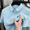 Polo de Piqué de Algodón de Manga Corta para Hombre Popular para Exportación Transfronteriza Verano Casual para Hombre con Solapa Bordada Camiseta Holgada