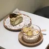 Estilo Coreano Estilo Ins Tazón de Vidrio Rayado Transparente Simple Frutero Ensaladera Pequeño Tazón Doméstico Tazón para Helado Postre