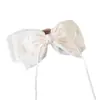 Elegante Pinza para Cola de Caballo de Malla de Gasa con Cinta Floral Pinza para el Cabello en la Parte Trasera del Cabello Pinza para Medio Recogido Pinza Suave con Lazo Accesorio para el Cabello