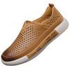 Zapatos de Verano para Hombre Calados y Transpirables, Sandalias Versátiles y Cómodas, Zapatos Slip-On de Suela Blanda, Zapatos de Suela Gruesa, Caña Baja y Ligeros