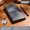 Caderno A6 Vintage Personalizado com Capa de Couro PU Macio, Elástico, Bolso de Viagem, Diário de Folhas Soltas, Logotipo Impressível