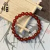 Pulseira de Ágata Natural Vermelho Dopamina Amarelo Verde Preto Branco Joias de Ágata Pulseira Estilosa Unissex Atacado Contas Redondas