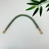 Bolso de Cuerda de Cuero de Oreja de Trigo de PU Tejido DIY con Accesorios Reemplazables, Asa de Bolso de Mano, Correa de Mano, Correa de Hombro