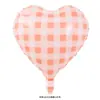 Globo de Película de Aluminio Cuadros Pequeños Corazón Fresco Azul y Blanco de 18 pulgadas Arreglo para Fiesta de Cumpleaños Rosa y Blanco Accesorios para Fotos