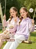 Roupa de Proteção Solar Infantil Novo Estilo Color Block Seda Gelada Fresca Respirável Jaqueta UPF50+ Anti-Ultravioleta Anti-Mosquito