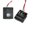 Conector hembra TYPE-C con cable, interruptor tipo barco, accesorio de modificación de caja de almacenamiento de energía portátil, interruptor de encendido/apagado para instrumentos y equipos
