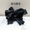 Pinza para el pelo con lazo negro estilo coreano para mujer, Pasador para moño completo, Pinza para el pelo para la parte trasera de la cabeza, Pinza de tiburón para moño, Pinza para coleta, Accesorio para el pelo