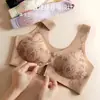 Novo Sutiã Confortável Estilo Chinês com Fecho Frontal, Macio, Sem Fio, Sem Costura, Costas Bonitas, Emagrecimento, Lingerie com Estampa Nacional para Mulheres