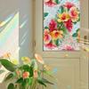 Xc9068 Comércio Exterior Laser Flores Tropicais Folhas Verdes Sala de Estar Porta de Vidro Janela Decoração Adesivo Adsorção Eletrostática Atacado
