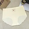 Braguitas de Chica Sin Costuras de Seda de Hielo Fresca Ultra Delgadas con Tema de Oso, No Aprietan, Tanga Triángulo de Entrepierna Extendida 10A para Mujeres