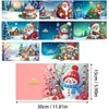 Tarjetas de Felicitación Navideñas Populares Transfronterizas Multiserie Hechas a Mano con Diamantes Juego de 9 Piezas con Sobres Pegatina de Diamante Dibujos Animados Juego de 6 Piezas
