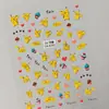 Lindas Pegatinas de Arte para Uñas de Doraemon Hombre Gordo Azul 3D Pikachu Lente de Teléfono Móvil Pegatinas en Relieve para Diario Modelo CA