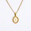Collar de acero inoxidable para mujer con 26 letras inglesas, colgante de moda europea y americana, joyería al por mayor transfronteriza de Amazon