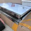 Mesa Dobrável Retangular de Aço Inoxidável Bancada de Trabalho Portátil Mesa de Churrasco Cantina Restaurante Barraca Feira Noturna Exterior
