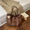 Bolsa de Mano Nueva Otoño 2026 Estampado de Leopardo Gran Capacidad para el Trabajo y el Viaje Diario Bolso de Hombro Único Bolso de Mano Retro Moderno Individual