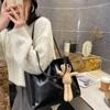 Xiaorui Dourado Bolso Coreano Cor Sólida Bolsa Grande Portátil Simples Bolsa Tote Feminina 0202 Tendência Bolsa de Ombro Grande Capacidade Tendência