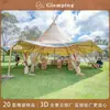Restaurante en Área Escénica al Aire Libre, Carpa de Sombrero de Paja Indio, Campamento al Aire Libre, Hotel para Eventos de Equipo Grandes, Toldo Parasol Personalizado