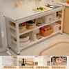 Estante de Almacenamiento para Cocina, Mesa Multifuncional de Piso de Múltiples Niveles para el Hogar, Ultra Estrecha, Mesa de Trabajo, Gabinete de Almacenamiento, Gabinete Lateral Estrecho