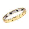 Pulsera Popular de Acero de Titanio Metálico Elástico Antiestático Terapia Magnética Cuidado de la Salud y Ecológica de Yingqi. Venta Directa de Fábrica.