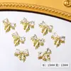 Arte de Uñas Moño Celebridad de Internet Decoraciones de Uñas Estrelladas Mariposa Incrustada de Diamantes Uñas Postizas DIY Accesorios Metálicos