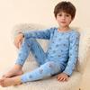Conjunto de Ropa Interior Térmica de Algodón Grueso Clase A Otoño e Invierno para Niñas y Niños, Conjunto de Pijama para el Hogar sin Costuras