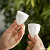 Cerámica Blanca Alta Taza Individual Taza de Té Pequeña Taza de Maestro Juego de Té Juego de Tazas de Té Tazón de Té Taza de Degustación Taza Douli Juego de Té Kung Fu